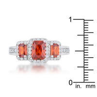 Rita 2.3ct Garnet Crystal Trio Ring