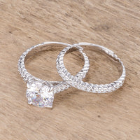 Rhodium Plated Baroque Wedding Set