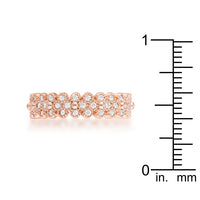 Clara 1ct Crystal Rose Gold Textured Bezel Eternity Ring