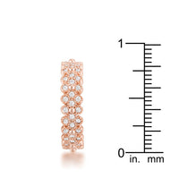 Clara 1ct Crystal Rose Gold Textured Bezel Eternity Ring