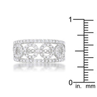 Rina 0.5ct Crystal Rhodium Band Ring