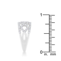 Rina 0.5ct Crystal Rhodium Band Ring