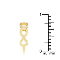 Mina 0.35 ct Crystal 18k Plated Gold Infinity Ring