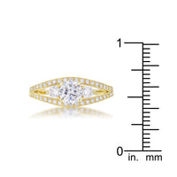 Genna Delicate Classic Goldtone Ring with Crystal