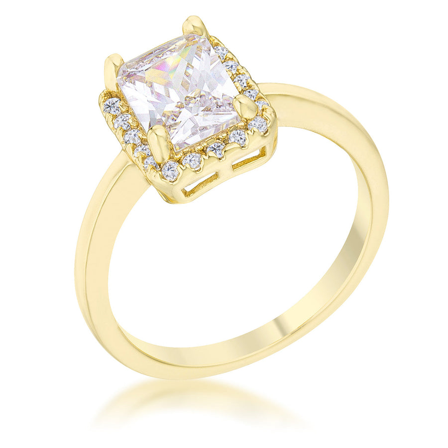 Mariane 2ct Crystal Gold Classic Ring