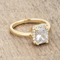 Mariane 2ct Crystal Gold Classic Ring