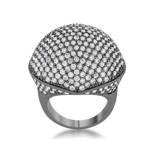 Dara Hematite Dome Cocktail Ring