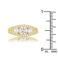 Geneviere 1.45ct Crystal Goldtone Classic Ring
