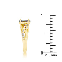 Justine 2ct Mystic Crystal Goldtone Oval Ring