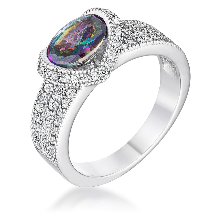 Mystic Oval Crystal Ring, 1.6 Ct