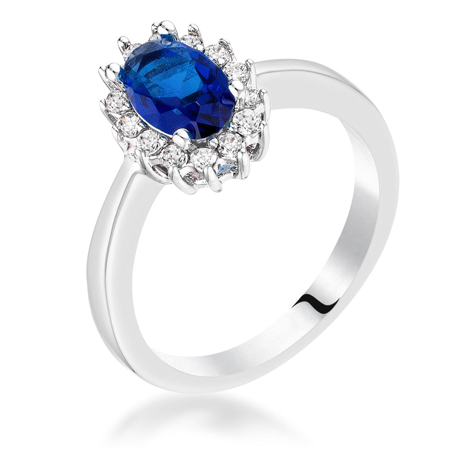 Sapphire Blue Petite Oval Ring