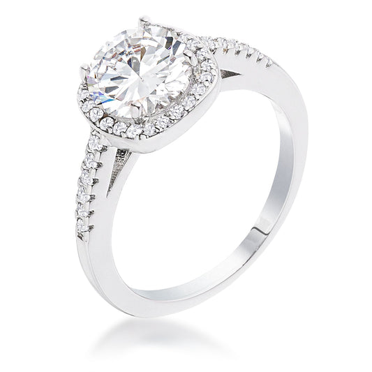 Cushion Cut Halo Engagement Ring