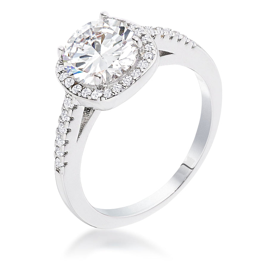 Cushion Cut Halo Engagement Ring