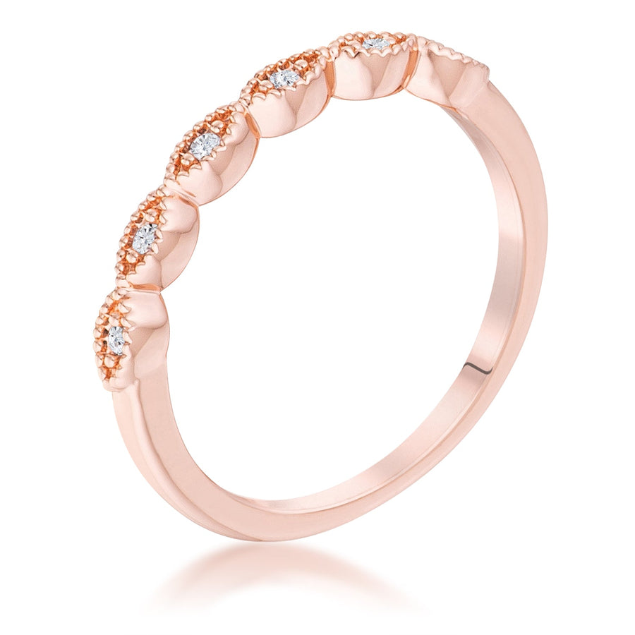 Sextus Marquise Rose Gold Stackable Ring