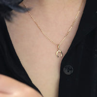Gold Plated Sterling Silver Horseshoe Necklace