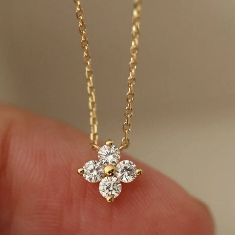 Sterling Silver Flower Pendant Necklace