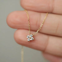 Sterling Silver Flower Pendant Necklace