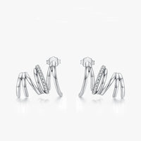 Sterling Silver Geometric Line Earrings