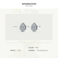 Sterling Silver Pear Stud Earrings