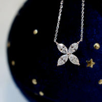 Sterling Silver Flower Pendant Necklace