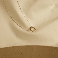 Sterling Silver Geometric Circle Pendant Necklace