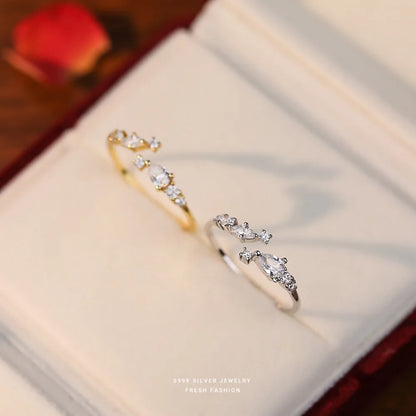 Sterling Silver Cubic Zirconia Open Ring