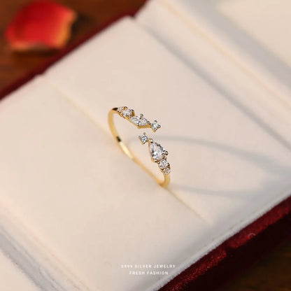 Sterling Silver Cubic Zirconia Open Ring