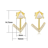Sterling Silver Front and Back Arrow Earrings