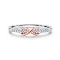 Rose Gold Plated Sterling Silver Love Infinite Ring
