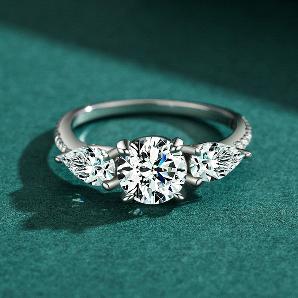 Cubic Zirconia Engagement Ring in Sterling Silver