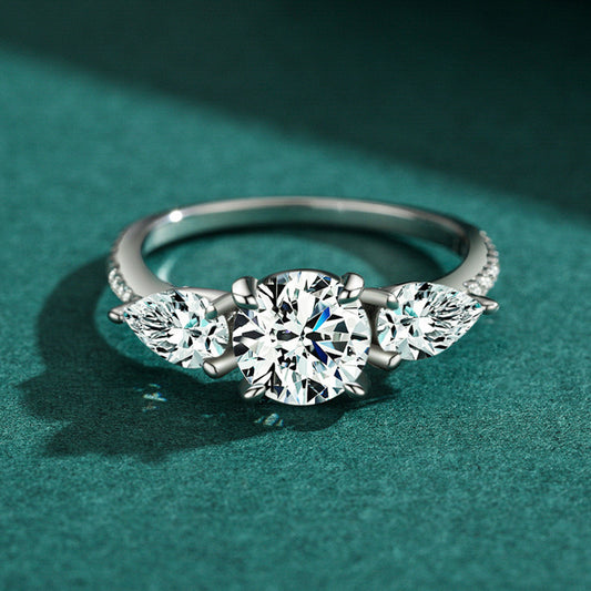 Cubic Zirconia Engagement Ring in Sterling Silver