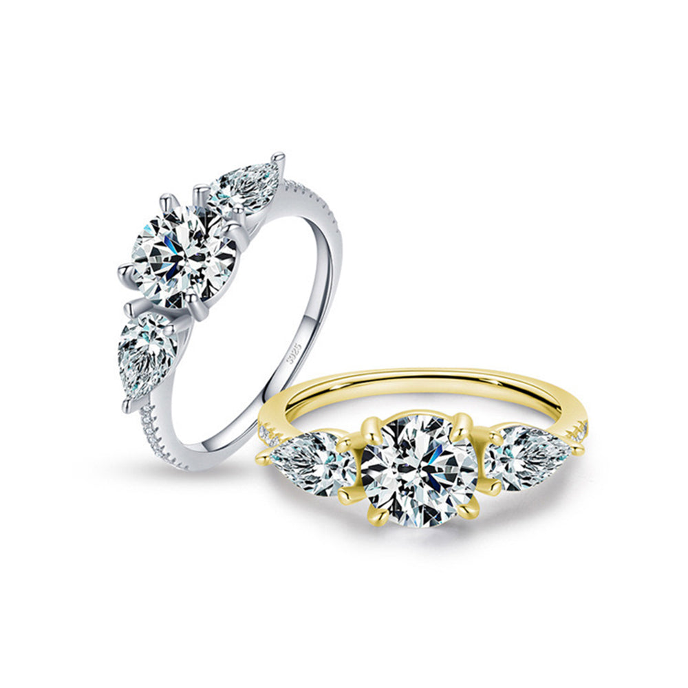 Cubic Zirconia Engagement Ring in Sterling Silver