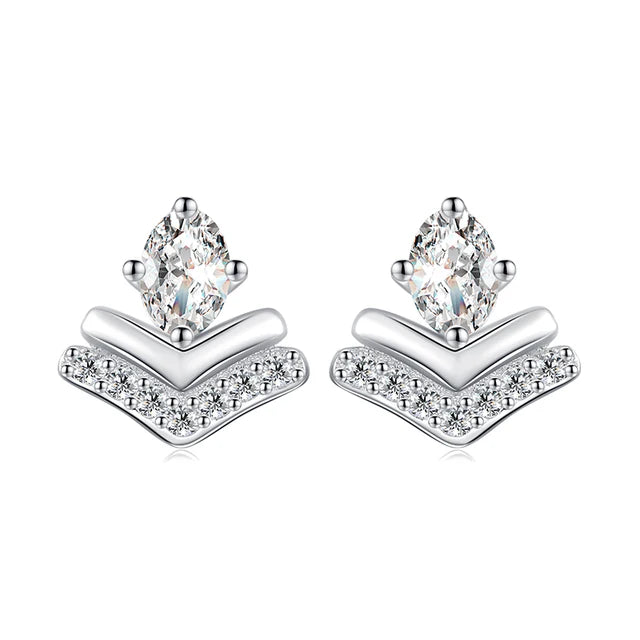 Sterling Silver Exquisite Stud Earrings