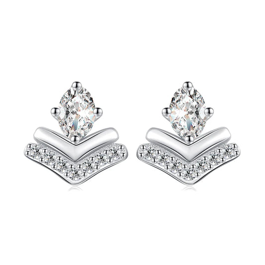 Sterling Silver Exquisite Stud Earrings