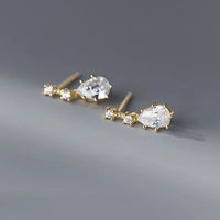 Sterling Silver Water Drop Earrings Stud