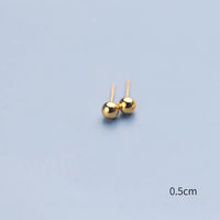 Gold Color Light Ball Stud Earrings