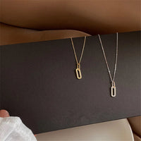 Sterling Silver Pave Linked Pendant Necklace