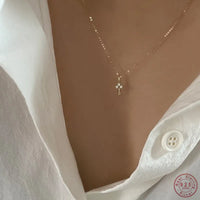 Gold Plated Sterling Silver Mini Key Necklace