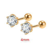Sterling Silver Six Claw Stud Earrings
