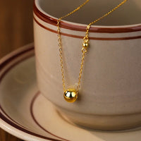 Gold Plated Sterling Silver Bead Choker Necklace