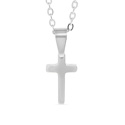 18K Gold PVD Stainless Steel Engravable Cross Necklace