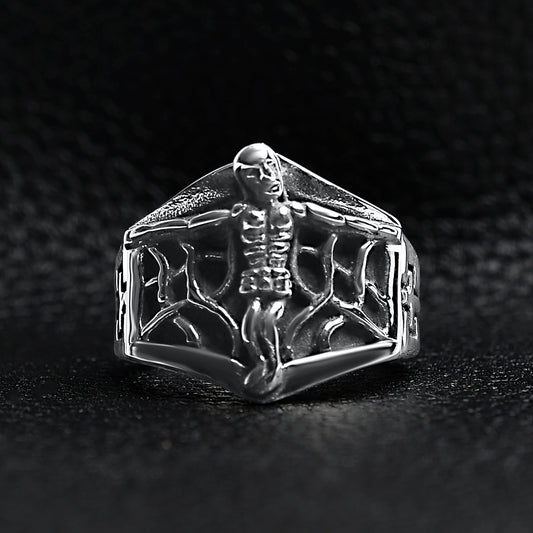 Detailed Jesus Cross Stainless Steel Ring
