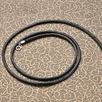 Handmade Cotton and .925 Sterling Silver Men's Necklace