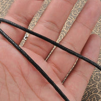 Handmade Cotton and .925 Sterling Silver Men's Necklace
