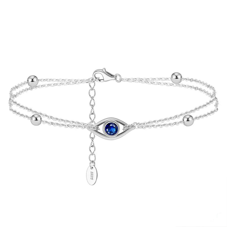 Sterling Silver Evil Eye Bracelet