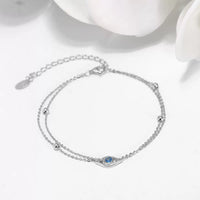 Sterling Silver Evil Eye Bracelet