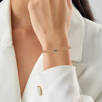 Sterling Silver Evil Eye Bracelet