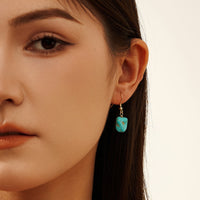 Sterling Silver Natural Turquoise Drop Earrings