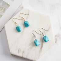 Sterling Silver Natural Turquoise Drop Earrings
