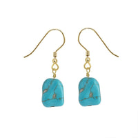 Sterling Silver Natural Turquoise Drop Earrings